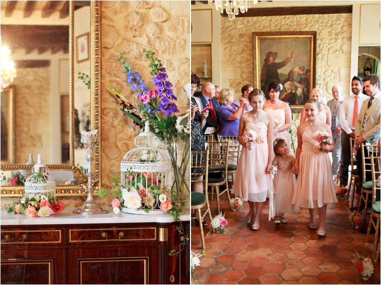 wedding ceremony at french castle